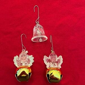 Vintage Angel Jingle Bell Ornaments Glass Bell Christmas Ornament